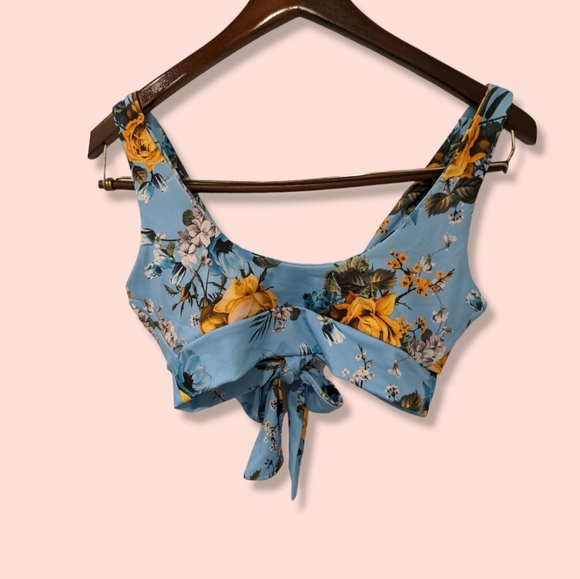 🎉Host Pick🎉 NWOT ASOS-Exclusive PLT High-waisted Rose TieUp Blue Bikini - Picture 3 of 9